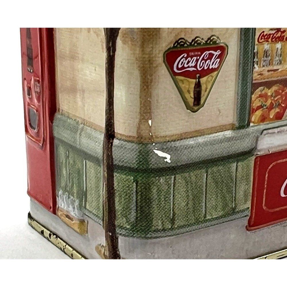Vintage Coke Coca Cola Store Tin Metal Box With Lid Delicious Refreshing - Picture 5 of 8